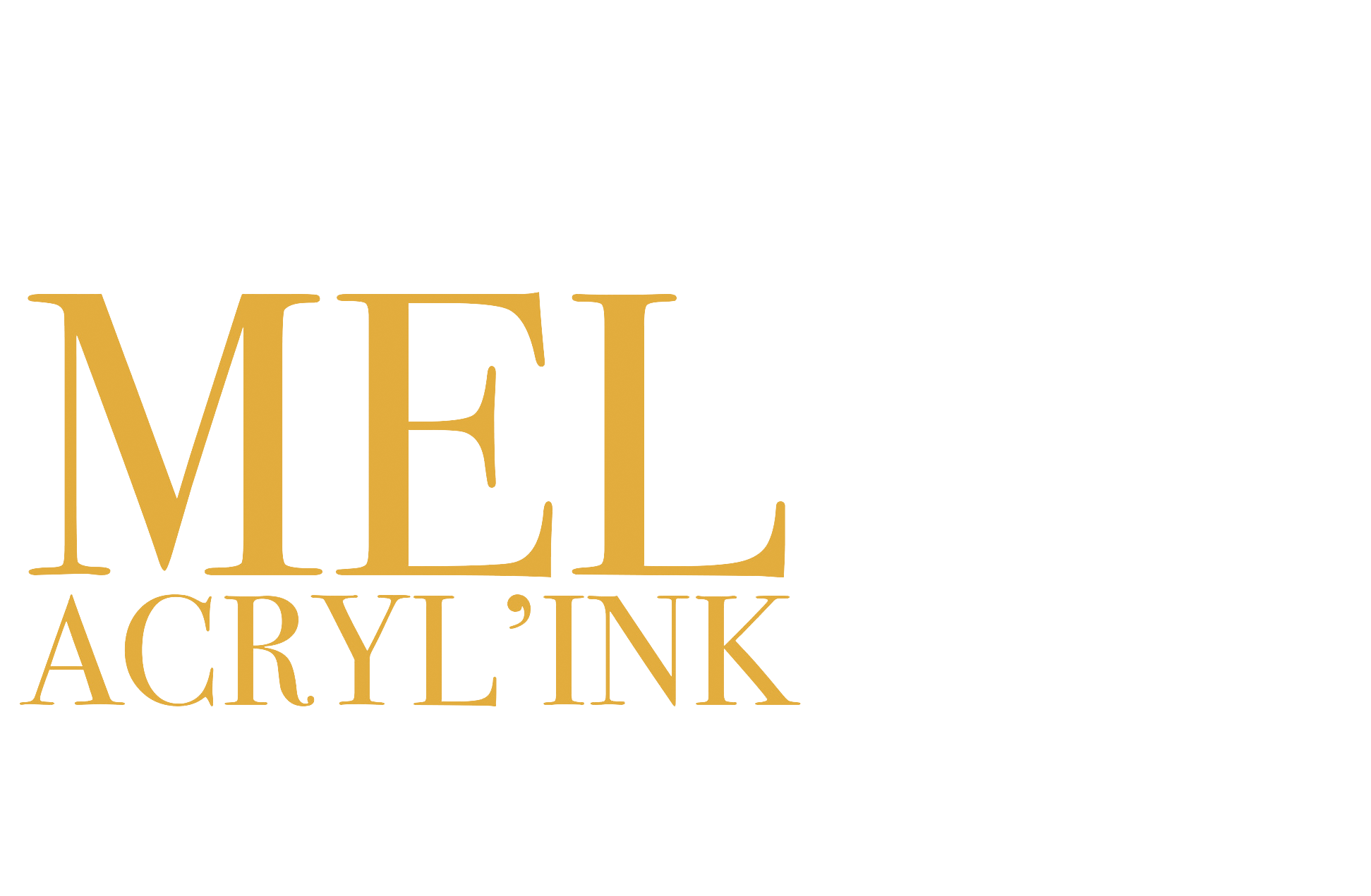 Logo MelAcrylink empreinte-blanc
